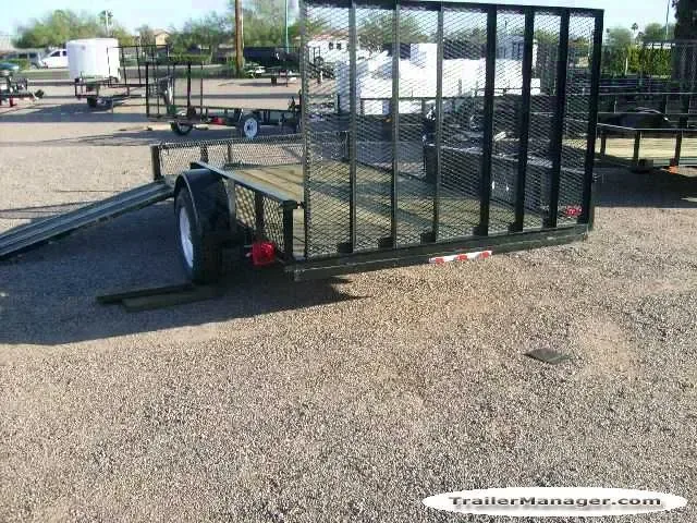12ft ATV Side Load Single Axle Black