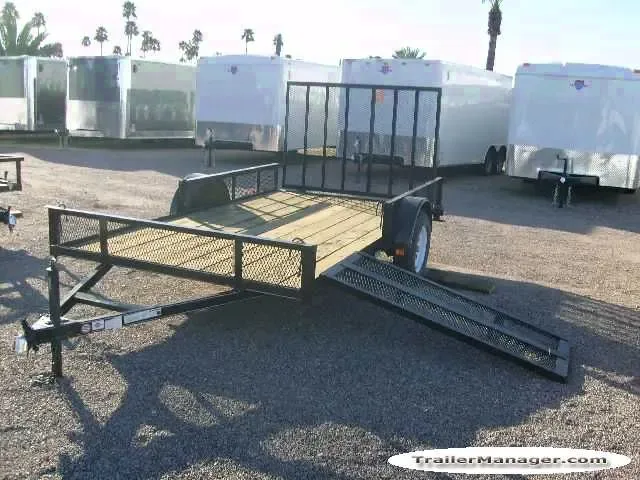 14ft ATV Side Load Single Axle Black