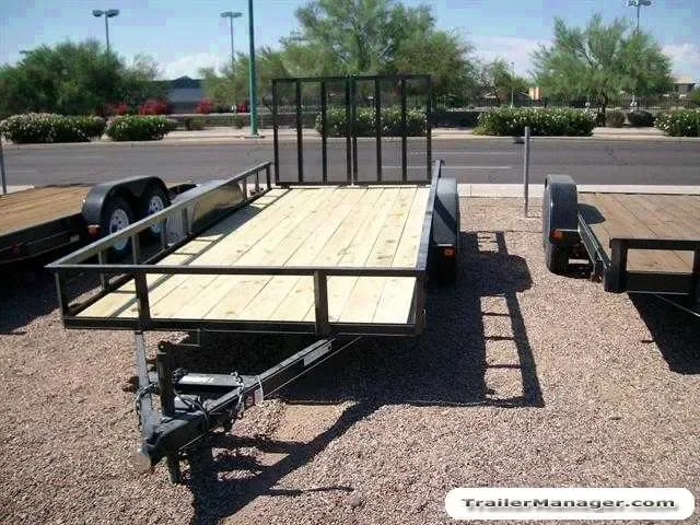 16FT BLACK UTILITY TRAILER W/ELECTRIC BRAKE