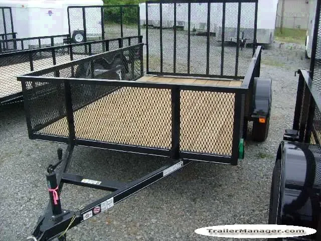 10ft Black High Side Utility Trailer