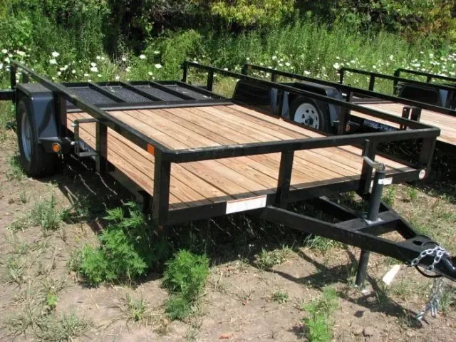 Utility  Trailer 12ft Steel Frame, Wood Deck