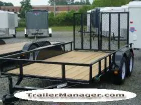 12ft Tandem Axle Utility Trailer Black