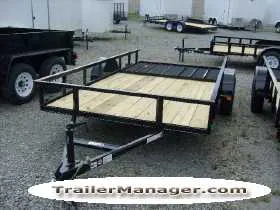 Utility Trailer 12ft Single Axle Black