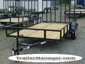 12ft Utility Trailer w/Treated Lumber Decking