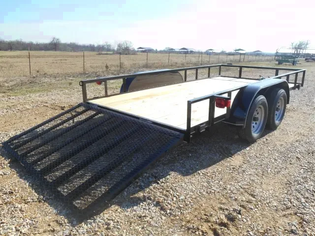 14FT UTILITY TRAILER TA W/REAR RAMP