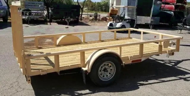 TAN SINGLE 3500lb AXLE 10FT UTILITY TRAILER