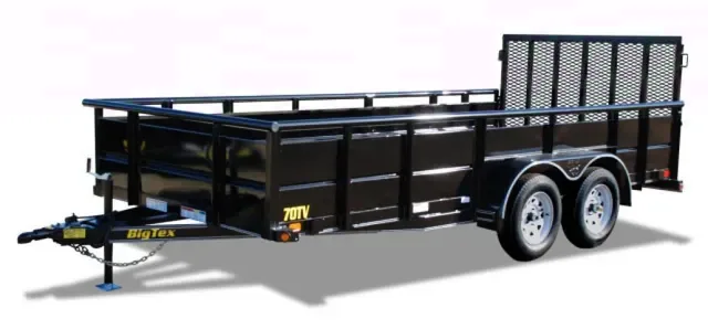 16ft Utility Trailer with Rampgate and Steel Sides