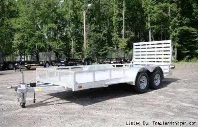 16 FT ALUMINUM UTILITY TRAILER W/3500 LB TANDEM AXLES