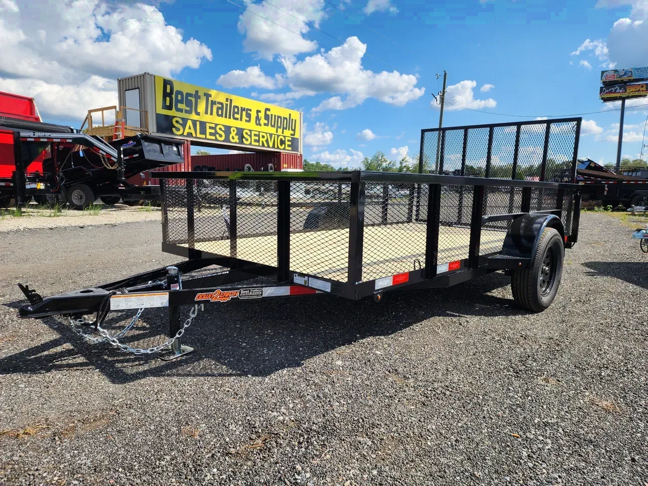 Utility Trailer 2027 6.33X12 Down 2 Earth Trailers 76×12 Mesh High Side Utility Trailer