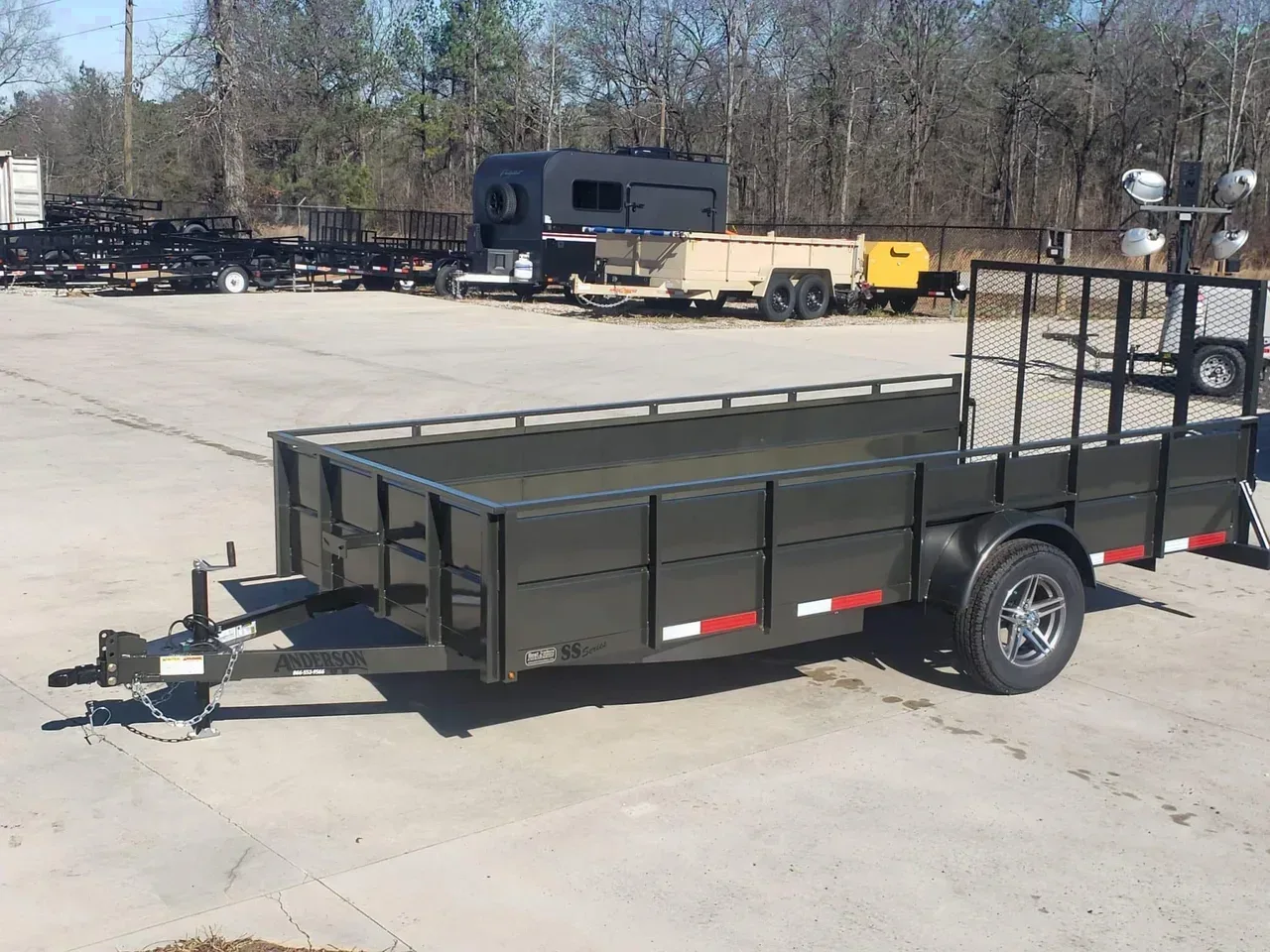 Utility Trailer 2024 6.33X14 Anderson trailers 76×14 SS solid high side utility trailer Utility Trailer-dte761424ss-102555 6.33 ft. x14 ft.