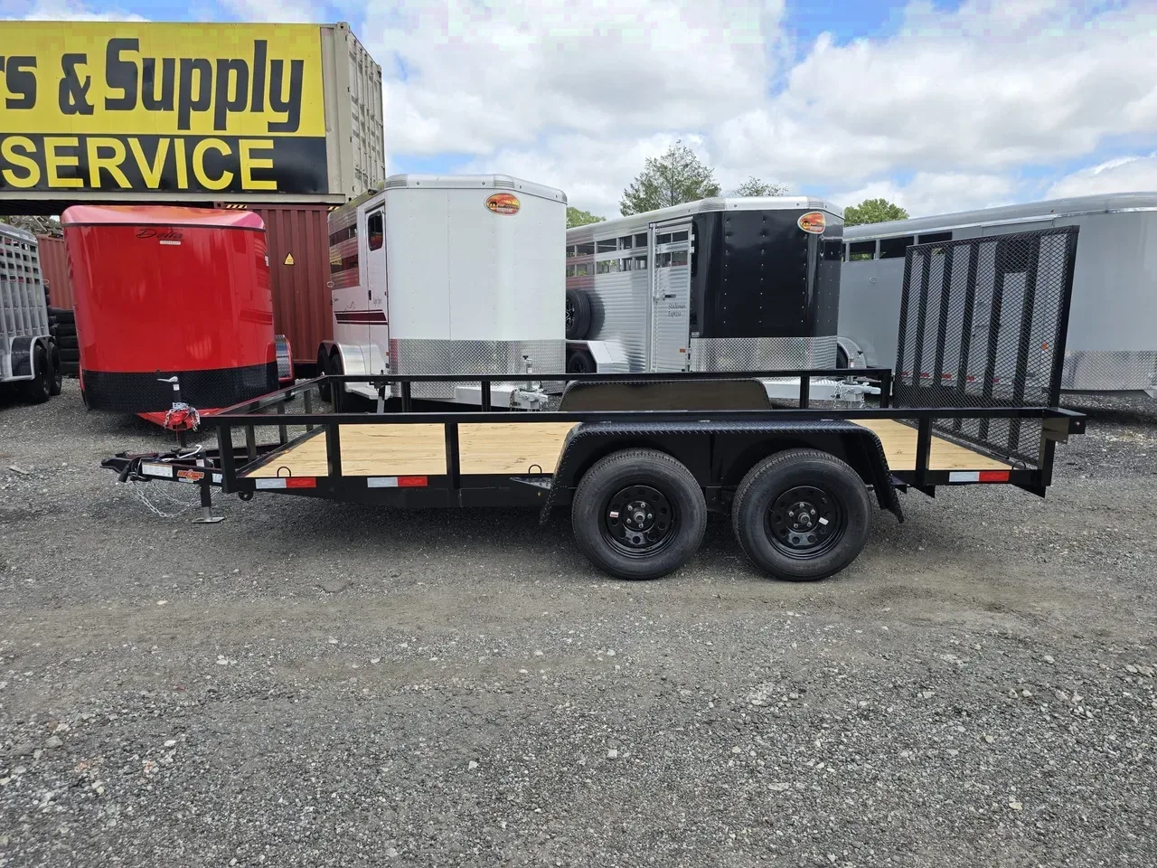 Utility Trailer 2026 6.33X16 Down 2 Earth Trailers 7616 Tandem Axle Utility Trailer Landscape Trailer -dte7616T-129325 6.33 ft. x16 ft.