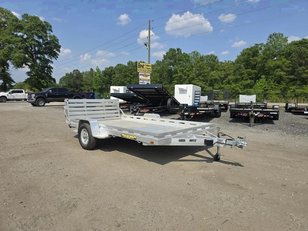 Aluminum Utility Trailer 2025 80X12 Aluma 8012 SA Aluminum Trailer With Bifold Tailgate -alum8012-309160 80 ft. x12 ft.