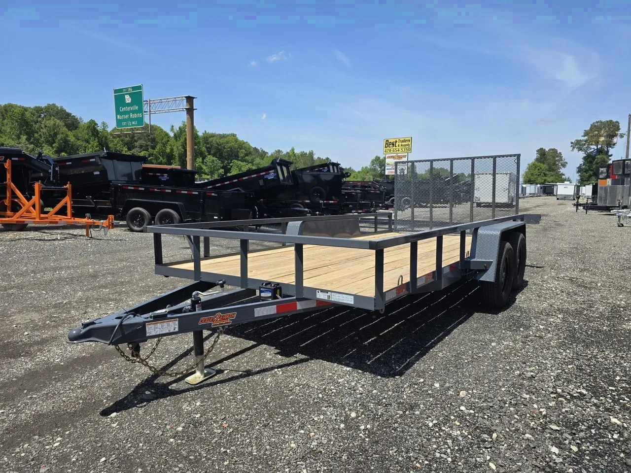 Utility Trailer 2026 6.83X16 Down 2 Earth Trailers 7×16 Tandem Axle 7K Utility Trailer -dte8216-130292 6.83 ft. x16 ft.