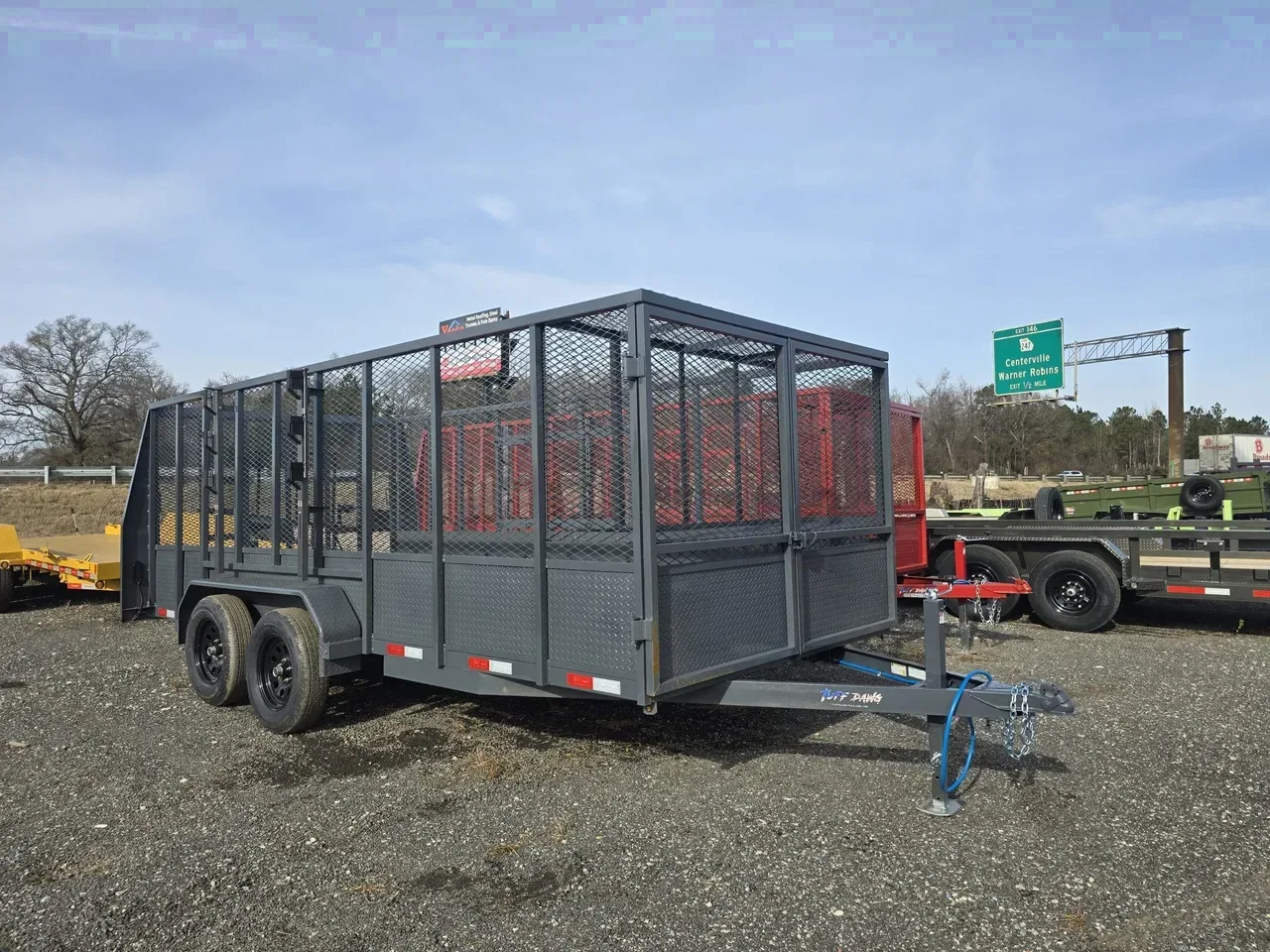 Landscape 2026 6.83X16 Tuff Dawg Trailers 7×16 5′ High Side Landscape Trailer -dte8216-000007 6.83 ft. x16 ft.