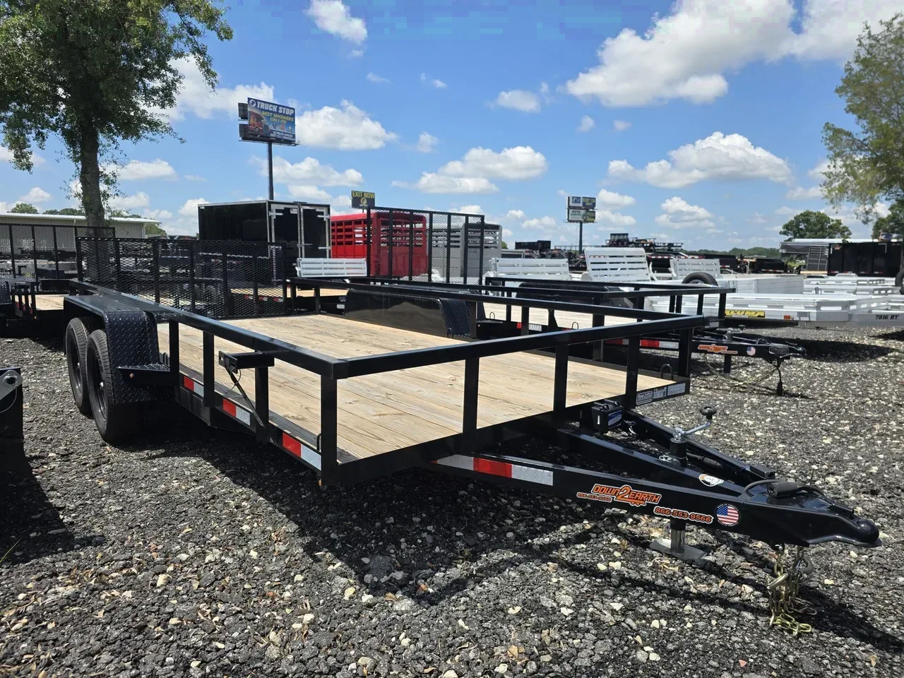 Utility Trailer 2026 6.83X16 Down 2 Earth Trailers 8216 7K Utility Trailer With 2′ Dovetail And 33″ Rear Gate -DTE8216DT-131427 6.83 ft. x16 ft.