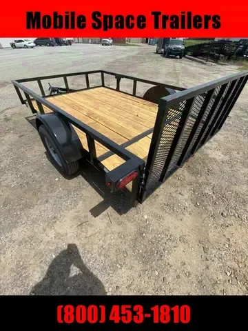 2025 Down 2 Earth 6x10 Black Utility Trailer with Dovetail