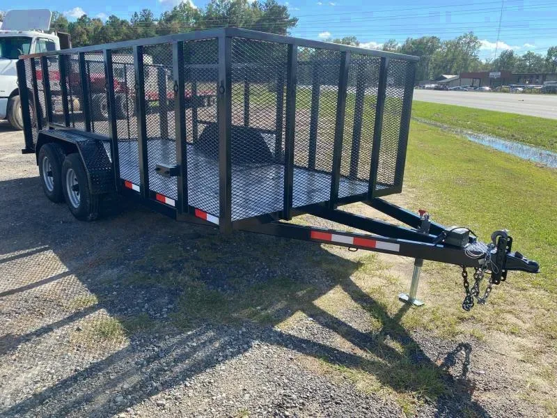 2025 7x16 10K Tandem Axle Utility Trailer with Mesh Sides