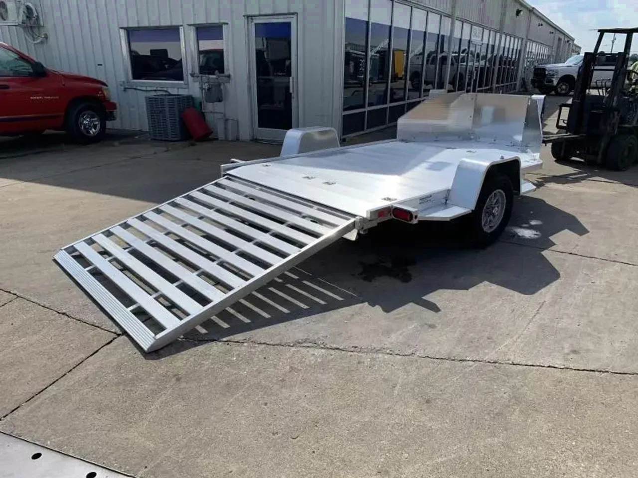 316223 - 2027 Aluma MC210S-R-RTD Slide in Ramp 2 Motorcycle Trailer Utility Trailer