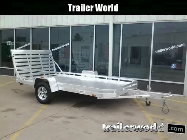 2025 Aluma 6.5x12 Aluminum Utility Trailer with Straight Gate