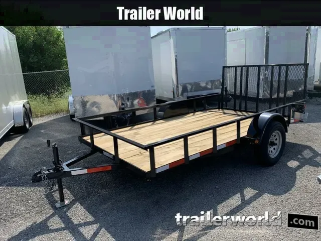 2025 7x12 Single Axle Utility Trailer in Black