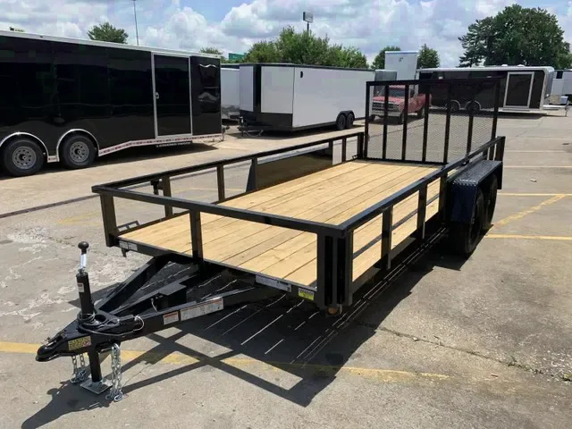2025 Quality Steel 7x16 Tandem Axle Angle Side Utility Trailer
