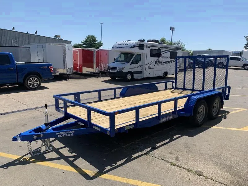2025 Sure-Trac 7x16 Tube Top Utility Trailer - Blue - Make Offer