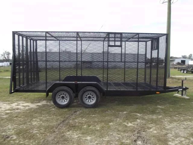 16ft Black Trash Utility Trailer