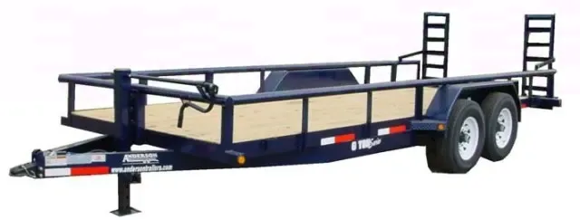18ft Bumper Pull Utility Trailer w/Stand Up Ramps