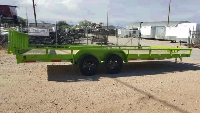 20ft Green Tandem 5200lb Axle Utility Trailer