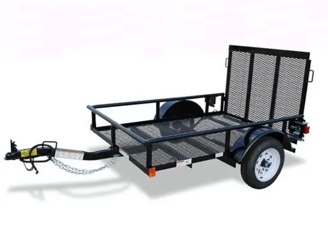 Black 8ft Single Axle Utility Trailer
