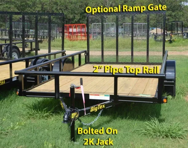 12ft Black SA Utility Trailer w/Rear Gate