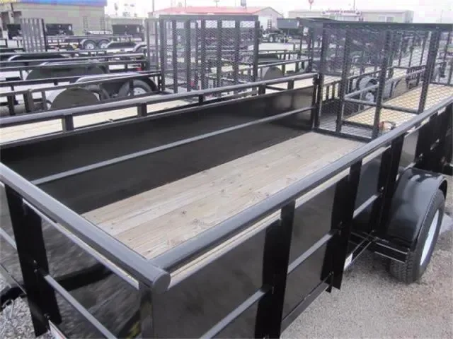 12ft Black Utility Trailer w/Solid Sides