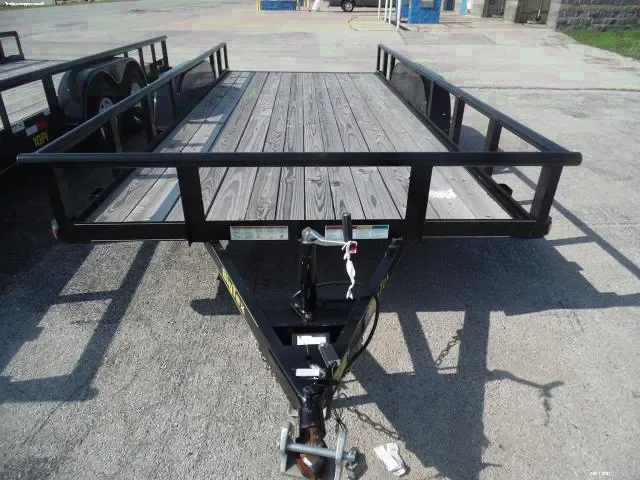 16ft Bumper Pull TA Black Utility Trailer