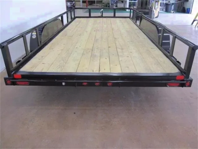 16ft Black Bumper Pull TA Utility Trailer