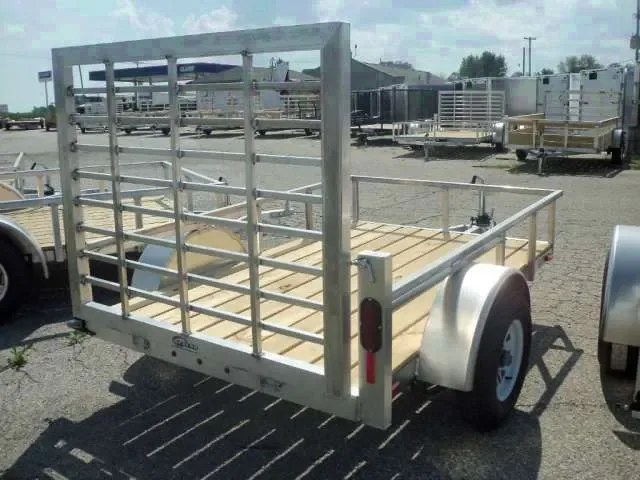 Silver 8ft Light Weight Utility Trailer w/Wood Floor