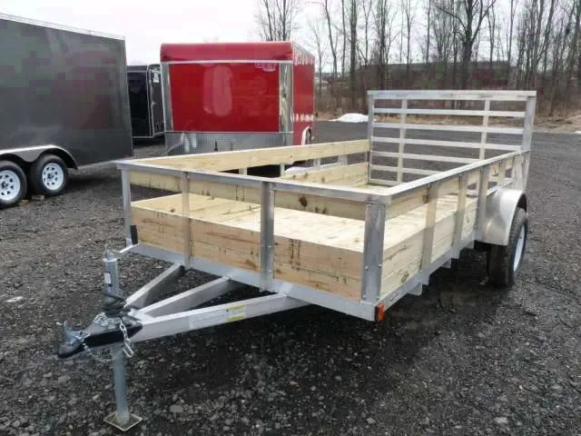 10FT Aluminum Utility Trailer  Wood Decking