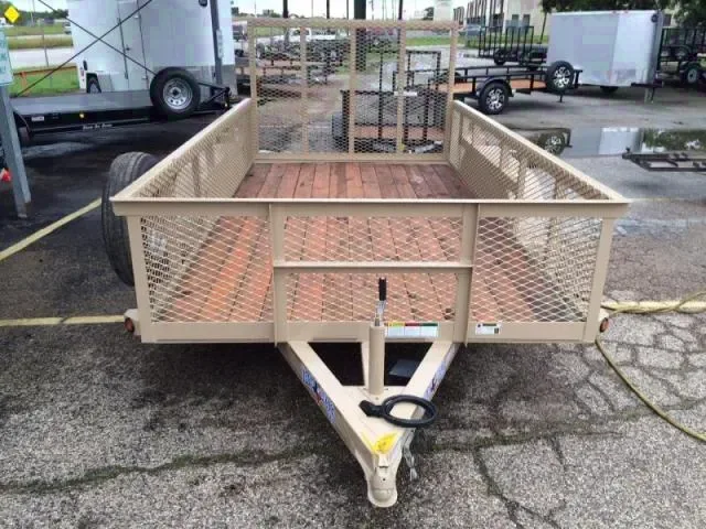12FT UTILITY TRAILER W/TALL EXPANDED METAL SIDES