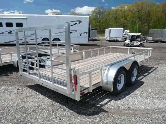 16FT Silver Utility Trailer w/Side Rails