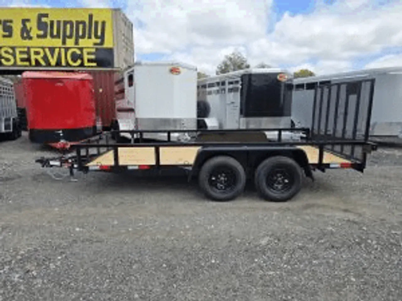 Utility Trailer 2026 6.33X16 Down 2 Earth Trailers 7616 Tandem Axle Utility Trailer Landscape Trailer -dte7616T-133986 6.33 ft. x16 ft.