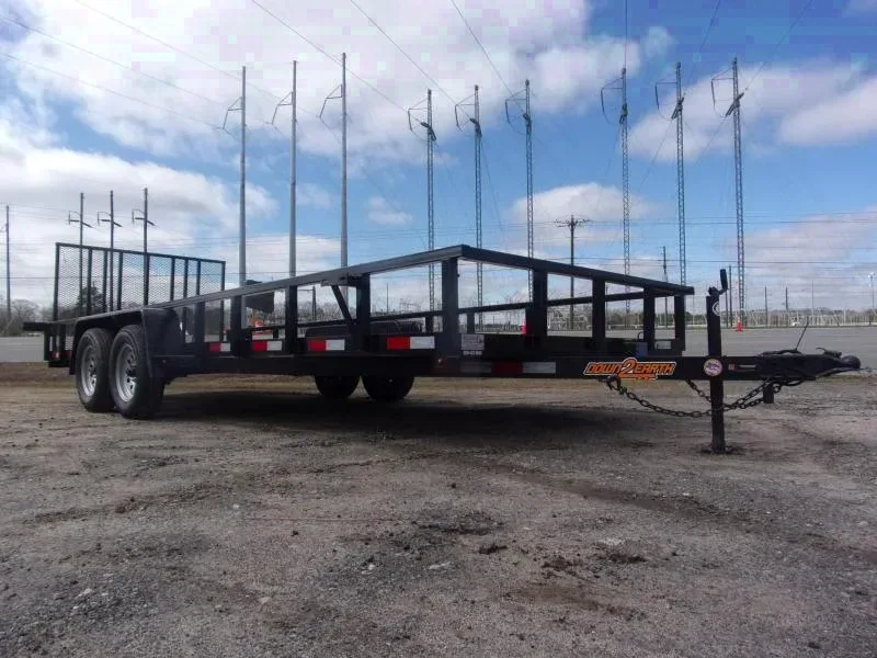 Down 2 Earth Trailers 76x20TA Utility Trailer Tube Rails