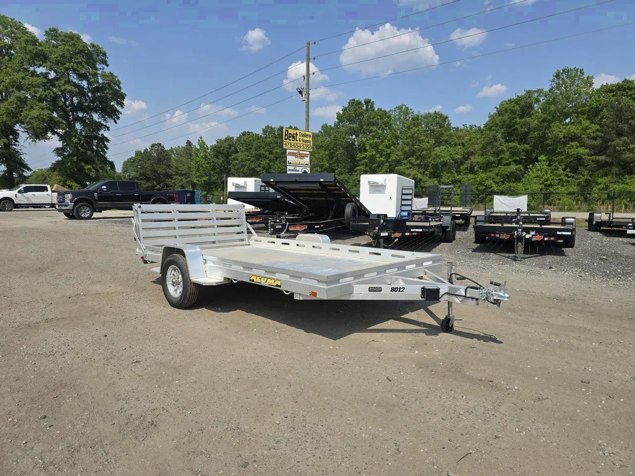 Aluminum Utility Trailer 2025 80X12 Aluma 8012 SA Aluminum Trailer With Bifold Tailgate -alum8012-309160 80 ft. x12 ft.