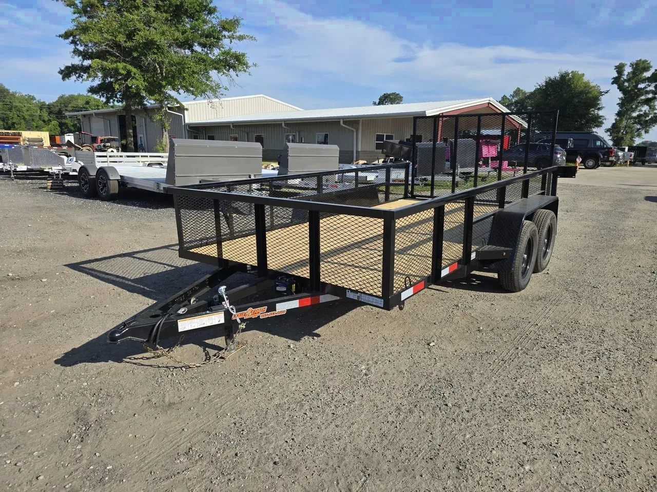 Landscape 2026 6.83X16 Down 2 Earth Trailers 7X16 Tandem Axle 7K Landscape Trailer With 24″ Mesh Sides -DTE8216-131677 6.83 ft. x16 ft.