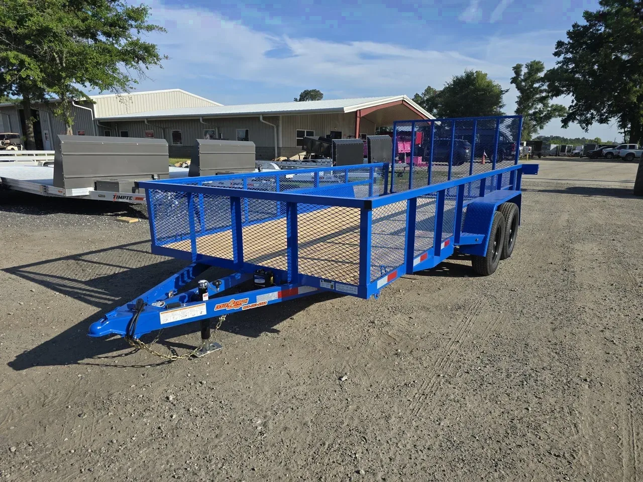 Landscape 2026 6.83X16 Down 2 Earth Trailers 7X16 Tandem Axle 7K Landscape Trailer With 24″ Mesh Sides -DTE8216-131675 6.83 ft. x16 ft.