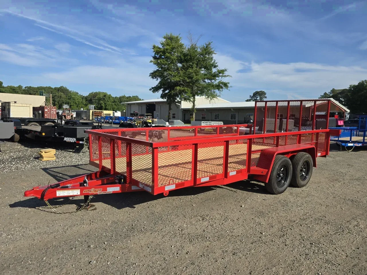 Landscape 2026 6.83X16 Down 2 Earth Trailers 7X16 Tandem Axle 7K Landscape Trailer With 24″ Mesh Sides -DTE8216-131674 6.83 ft. x16 ft.