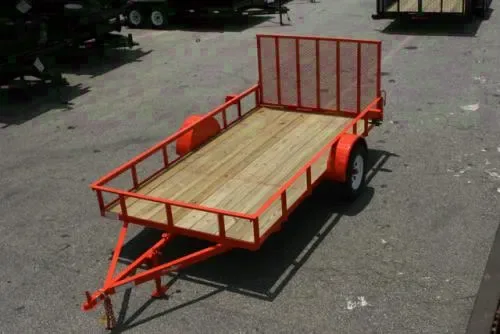 Vibrant Orange 2025 Down 2 Earth 6x14 Utility Trailer - Ready for Your Gear!