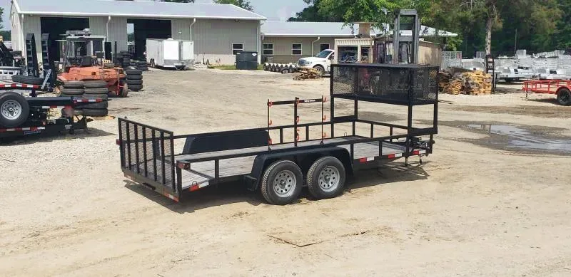 New 2025 Down 2 Earth 7x16 Tandem Axle Utility Trailer with Dovetail