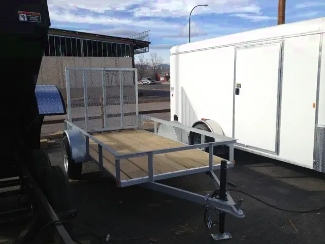 10ft Silver Utility Trailer w/Wood Floor