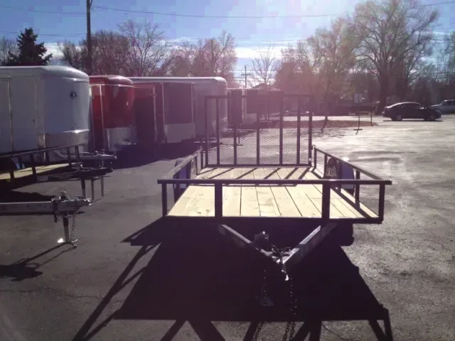 12ft SA Pipe Tip Rail Utility Trailer