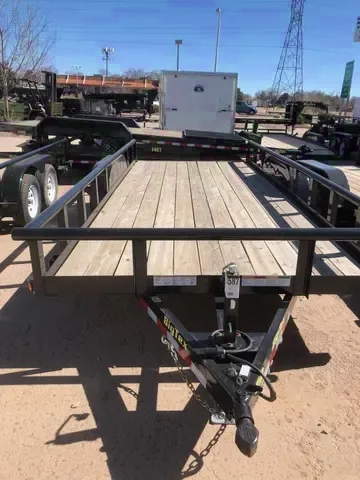 18 ft Pipe Rail Utility Trailer With Brakes