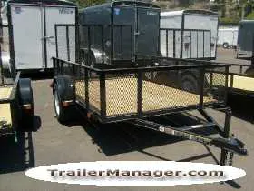 Black 8ft SA Open Trailer